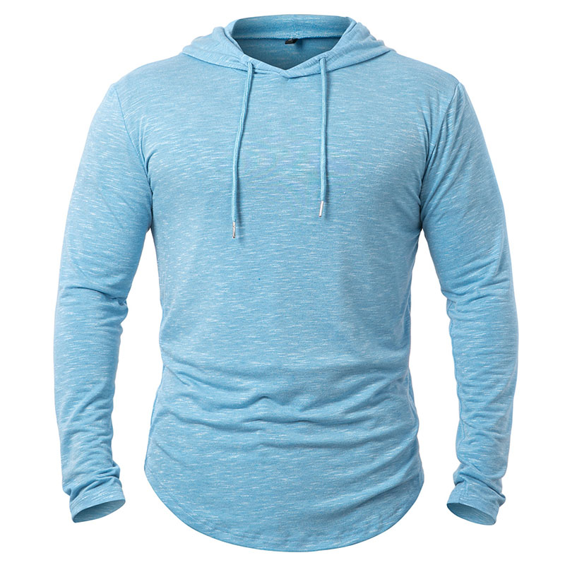 Running Gear Long Sleeve - メンズ軽量長袖アスレチックパーカー、ワークアウトスポーツフード付きシャツ、カジュアルジムプルオーバー、ランニングジョガーシャツ、スウェットシャツ