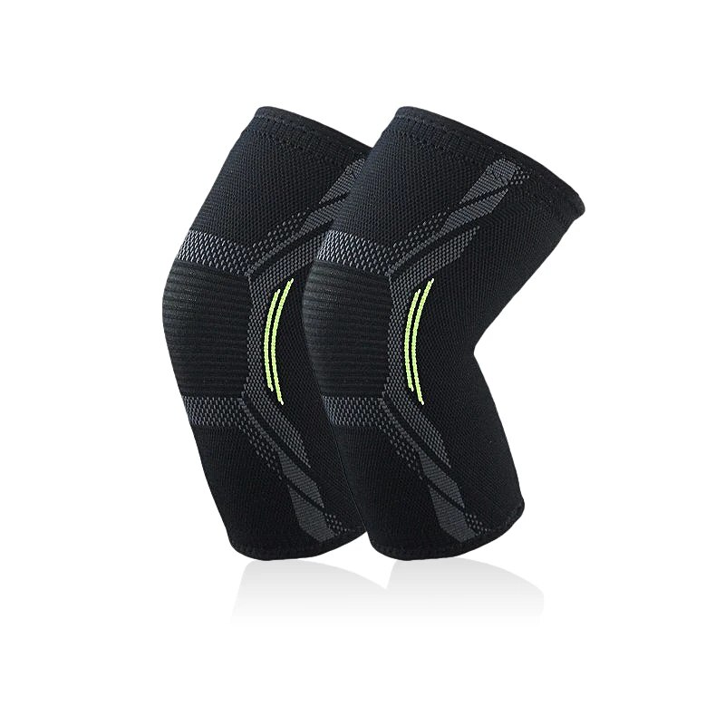 Running Gear In The Cold - シングルニットナイロンスポーツ膝パッド乗馬防具ランニングバスケットボール縄跳び暖かい膝パッド足防寒黒