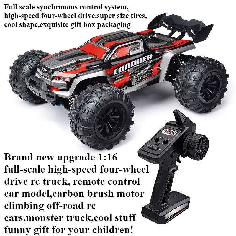Running Gear Gifts - クールなおもちゃの車 面白いギフト-かわいい 1:16 フルスケール高速4WD RCトラック、ブラシオフロードRCカー、モンスタートラック、子供向けおもちゃ