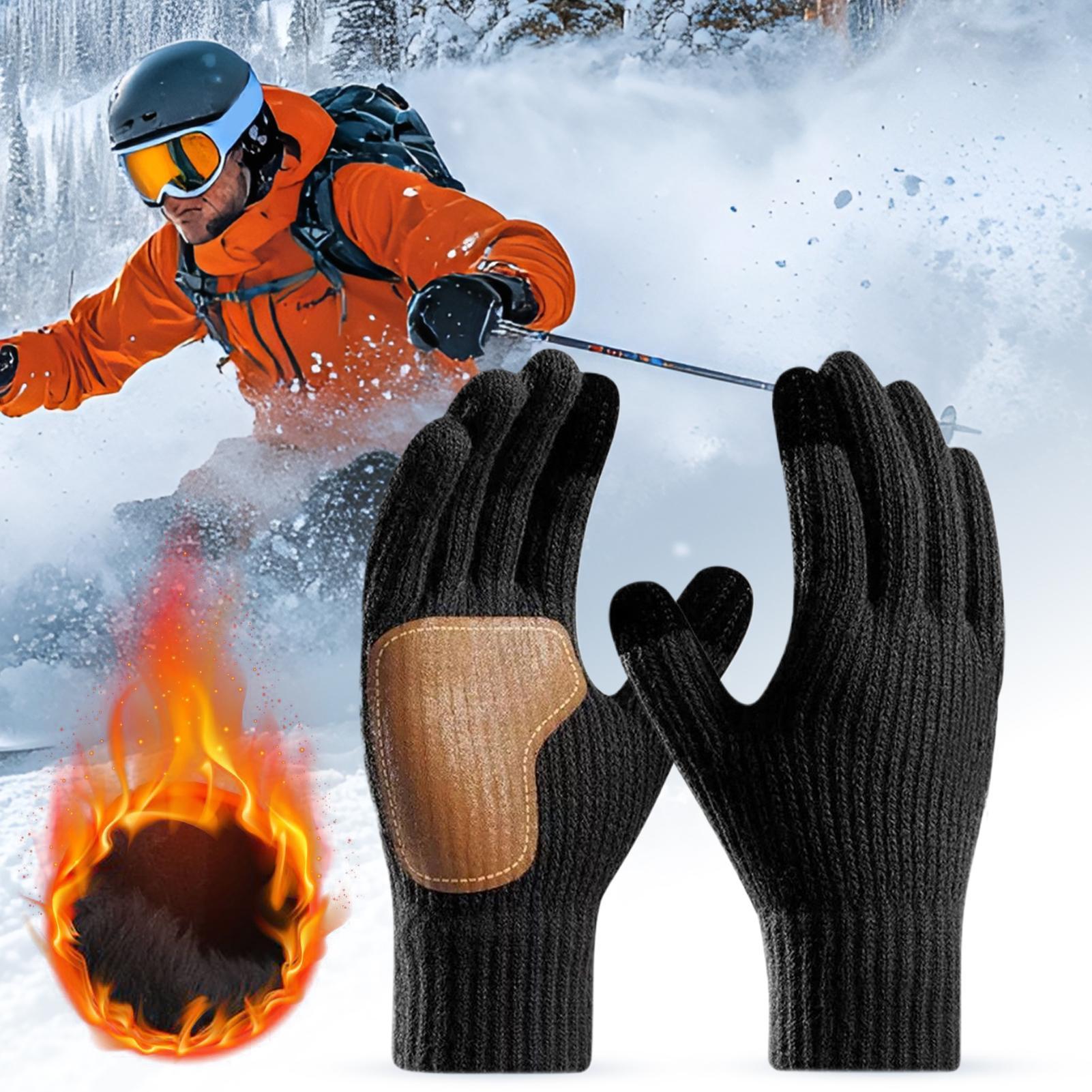 Running Gear In The Cold - タッチスクリーン付きUSB加熱グローブ、スキー、ランニング用冬用サーマル加熱グローブ、女性男性用滑り止め防寒装備