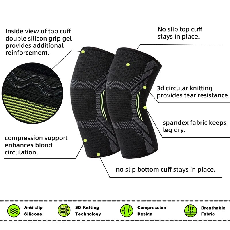シングルニットナイロンスポーツ膝パッド乗馬防具ランニングバス - Running Gear In The Cold のレビューと価格
