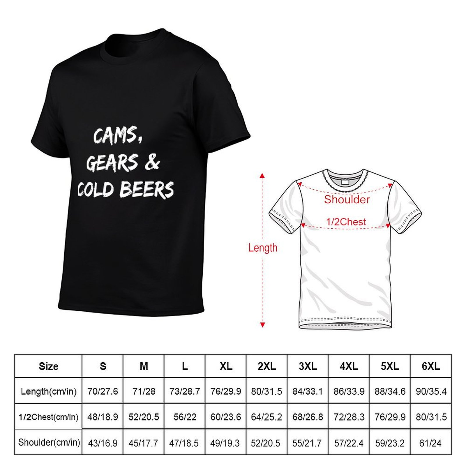 Cams, Gears & Cold Beers Tシャツ  - Running Gear In The Cold のレビューと価格