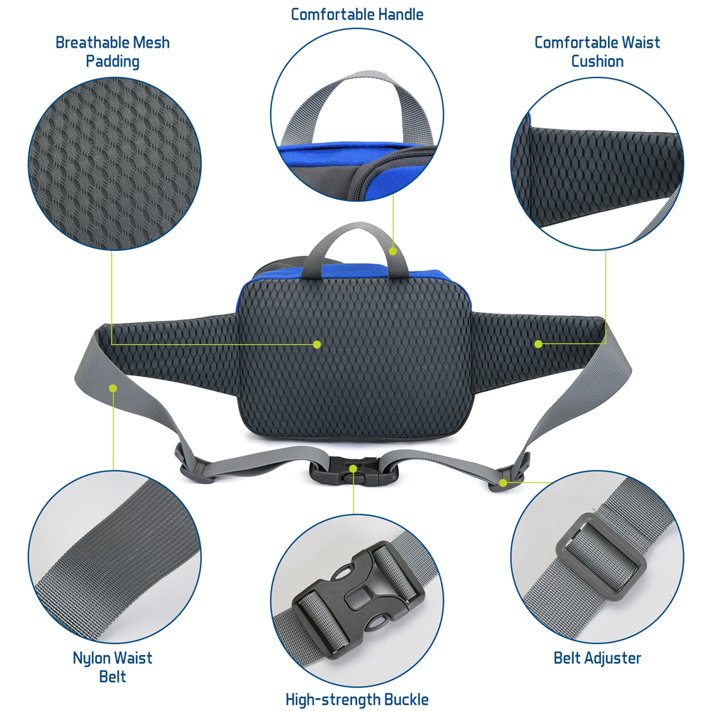 1PCSFanny Pack ウエストバッグ - ユニセック - Running Gear Cool のレビューと価格