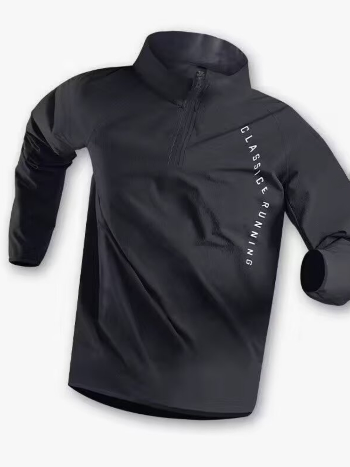 メンズトレーニングウェア速乾長袖Tシャツハーフジップランニン - Running Gear Long Sleeve のレビューと価格