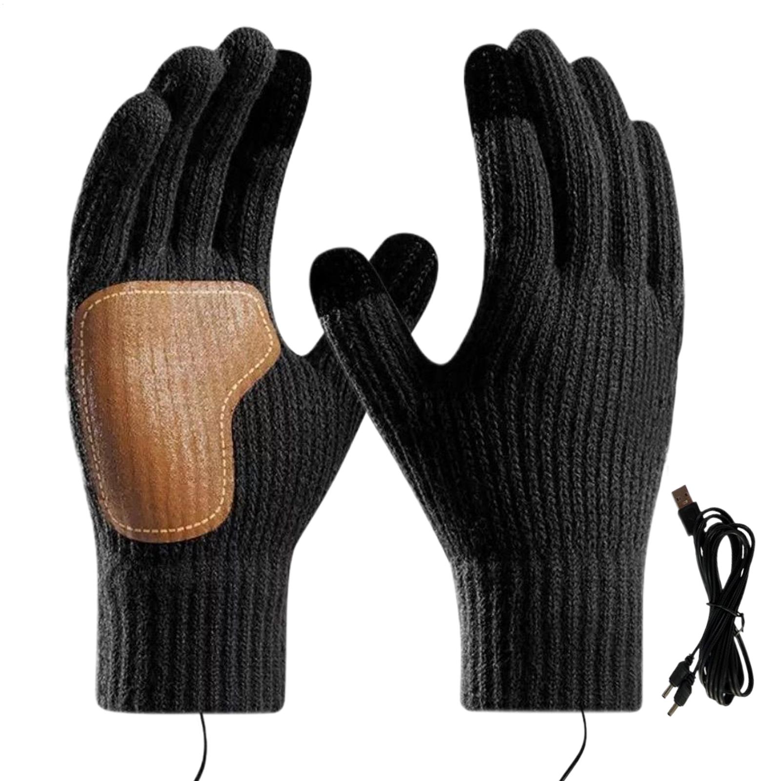 タッチスクリーン付きUSB加熱グローブ、スキー、ランニング用 - Running Gear In The Cold のレビューと価格