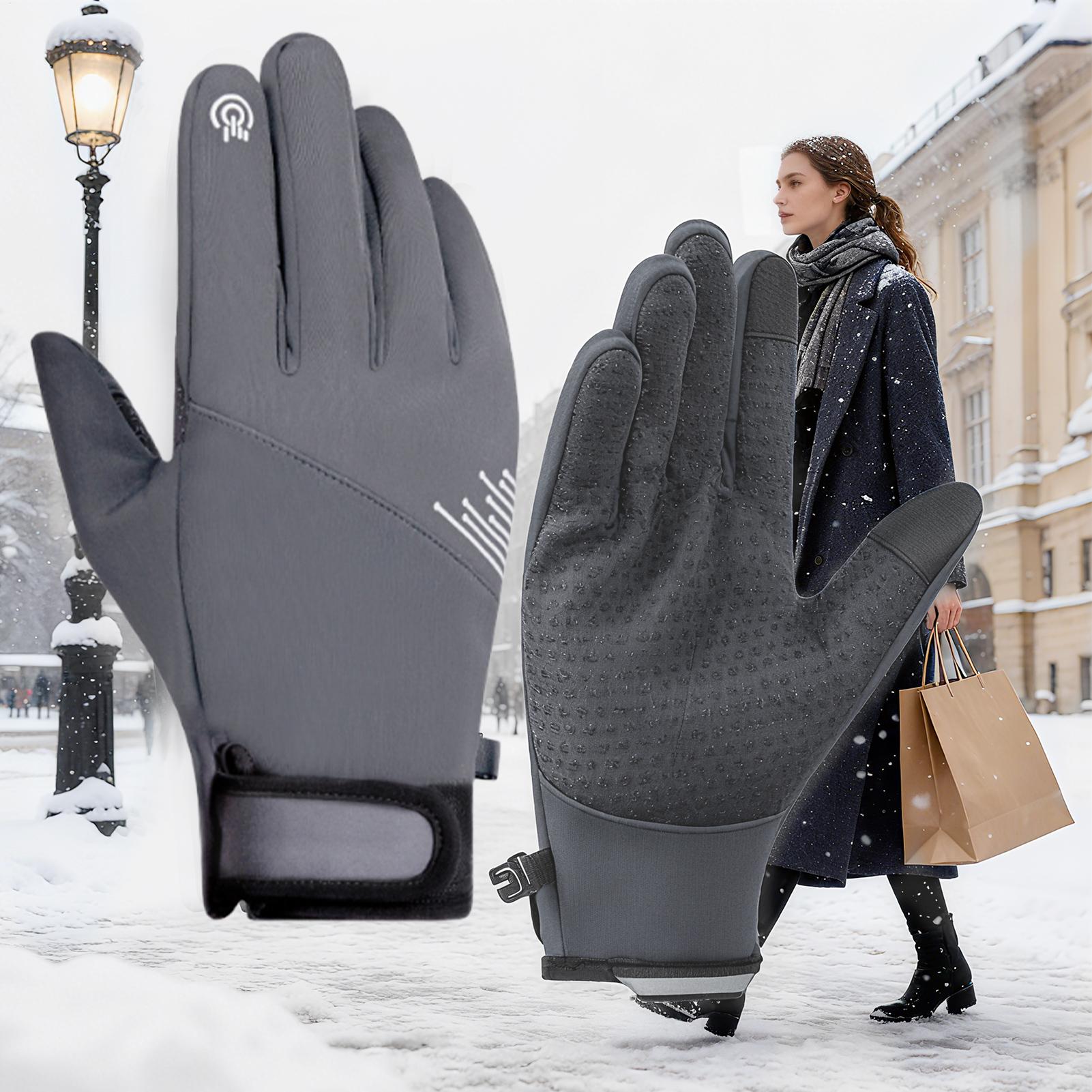 冬用暖かい手袋 防風 タッチスクリーン対応 寒さ対策 スノー - Running Gear In The Cold のレビューと価格