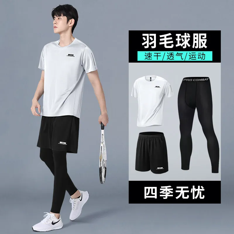 メンズ新作サマーコンプレッションセット：高弾性長袖速乾ランニ - Running Gear Long Sleeve のレビューと価格