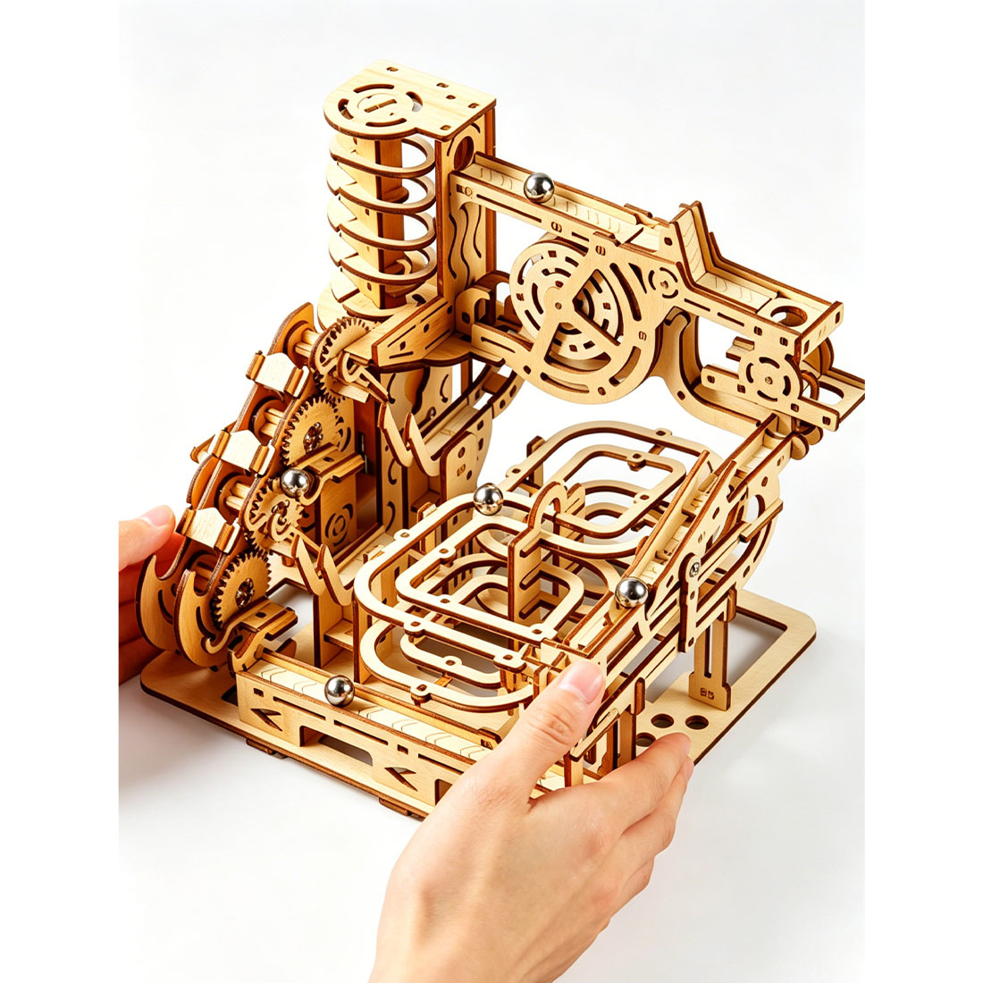 3D木製パズル メカニカルマーブルランモデル DIY組み立て - Running Gear Gifts のレビューと価格