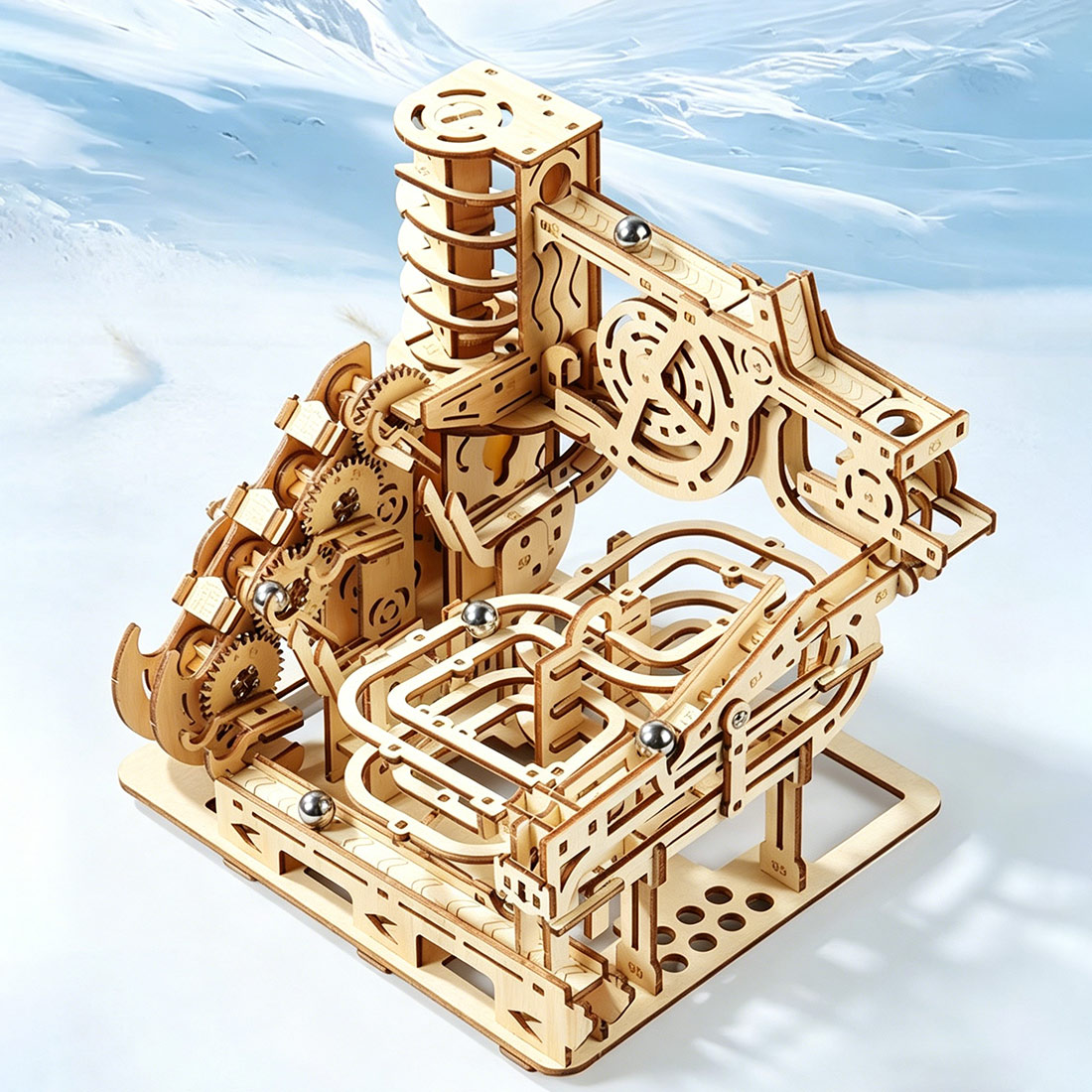 3D木製パズル メカニカルマーブルランモデル DIY組み立て - Running Gear Gifts のレビューと価格