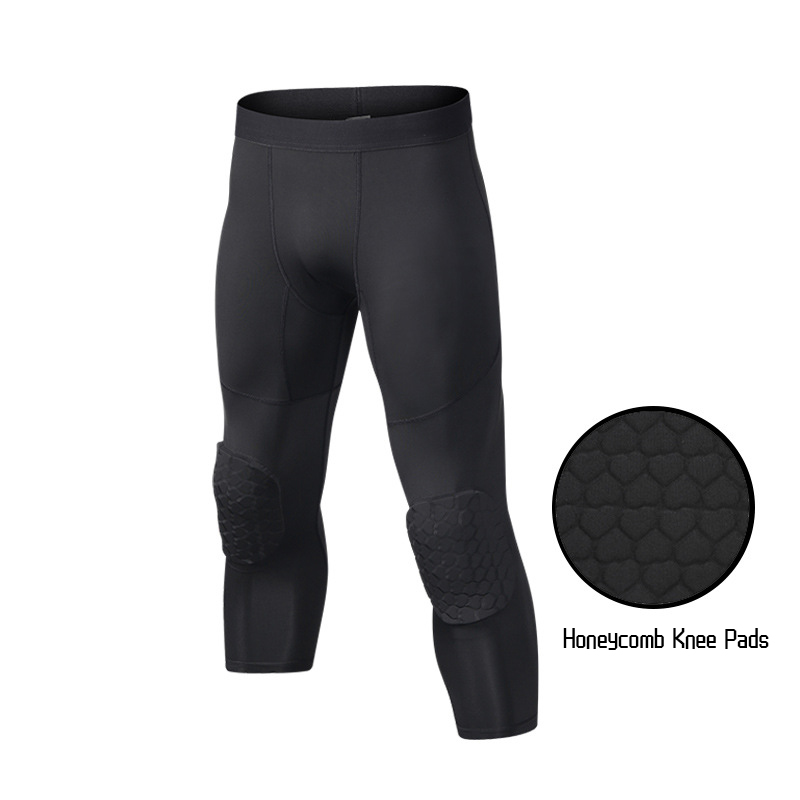 ニーパッド付きメンズバスケットボールパンツ,パッド入りコンプ - Running Gear Cool のレビューと価格