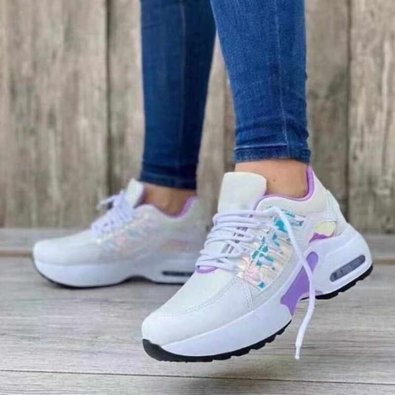 レディースファッションスニーカープラットフォームエアクッショ - Running Gear Ladies のレビューと価格