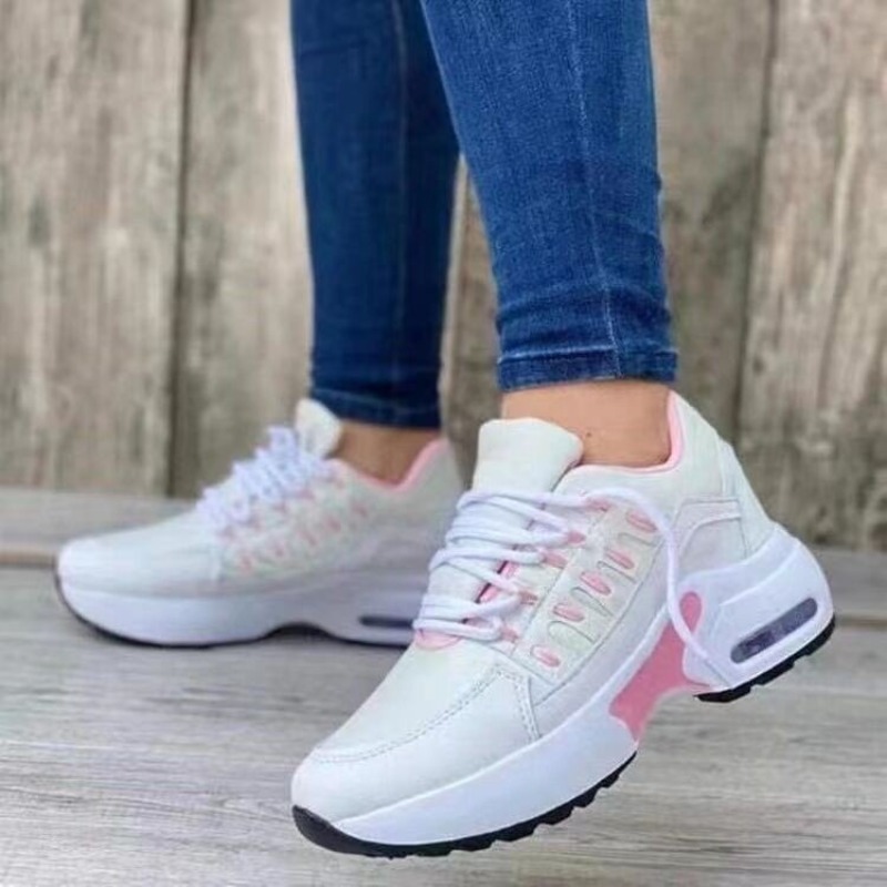 レディースファッションスニーカープラットフォームエアクッショ - Running Gear Ladies のレビューと価格