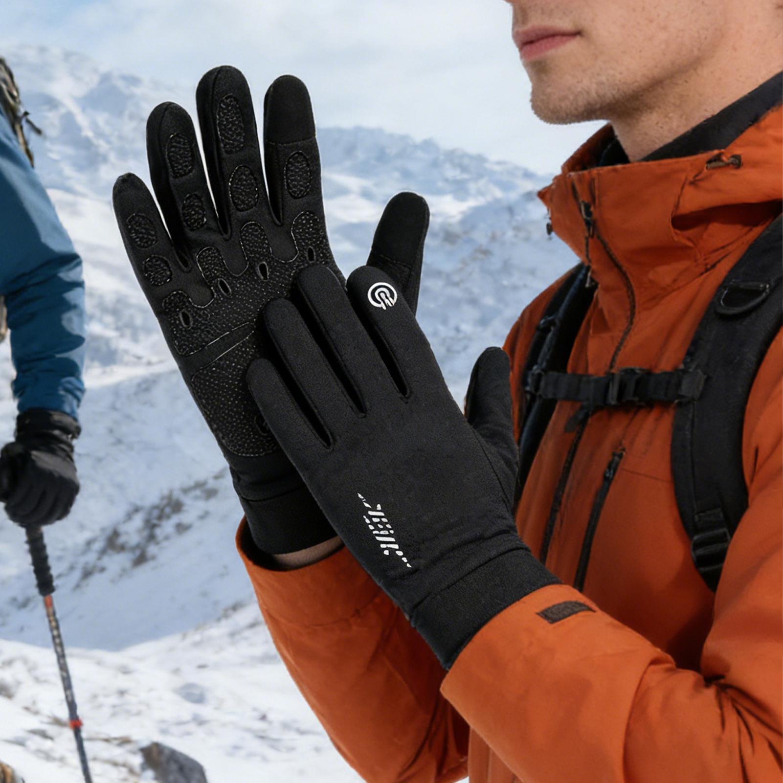 暖かいサイクリンググローブ フルフィンガー 寒い天候用 アウ - Running Gear In The Cold のレビューと価格