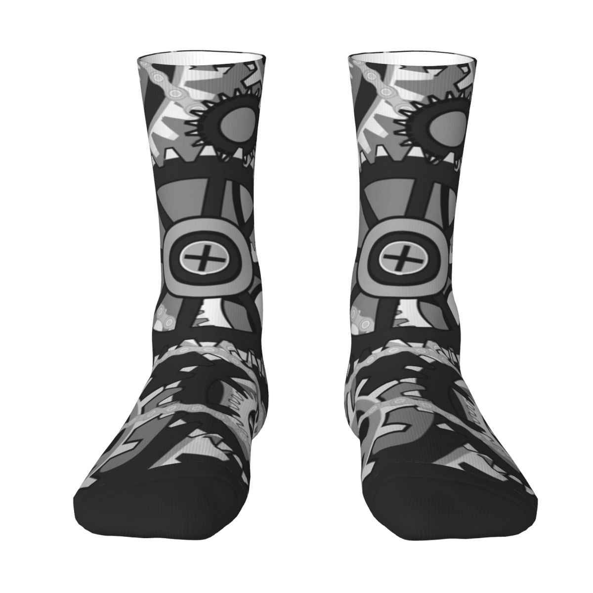 ギアヴィンテージホイールストッキング男性プリント工業デザイン - Running Gear Gifts のレビューと価格