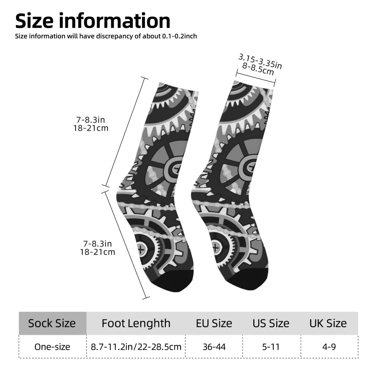 ギアヴィンテージホイールストッキング男性プリント工業デザイン - Running Gear Gifts のレビューと価格
